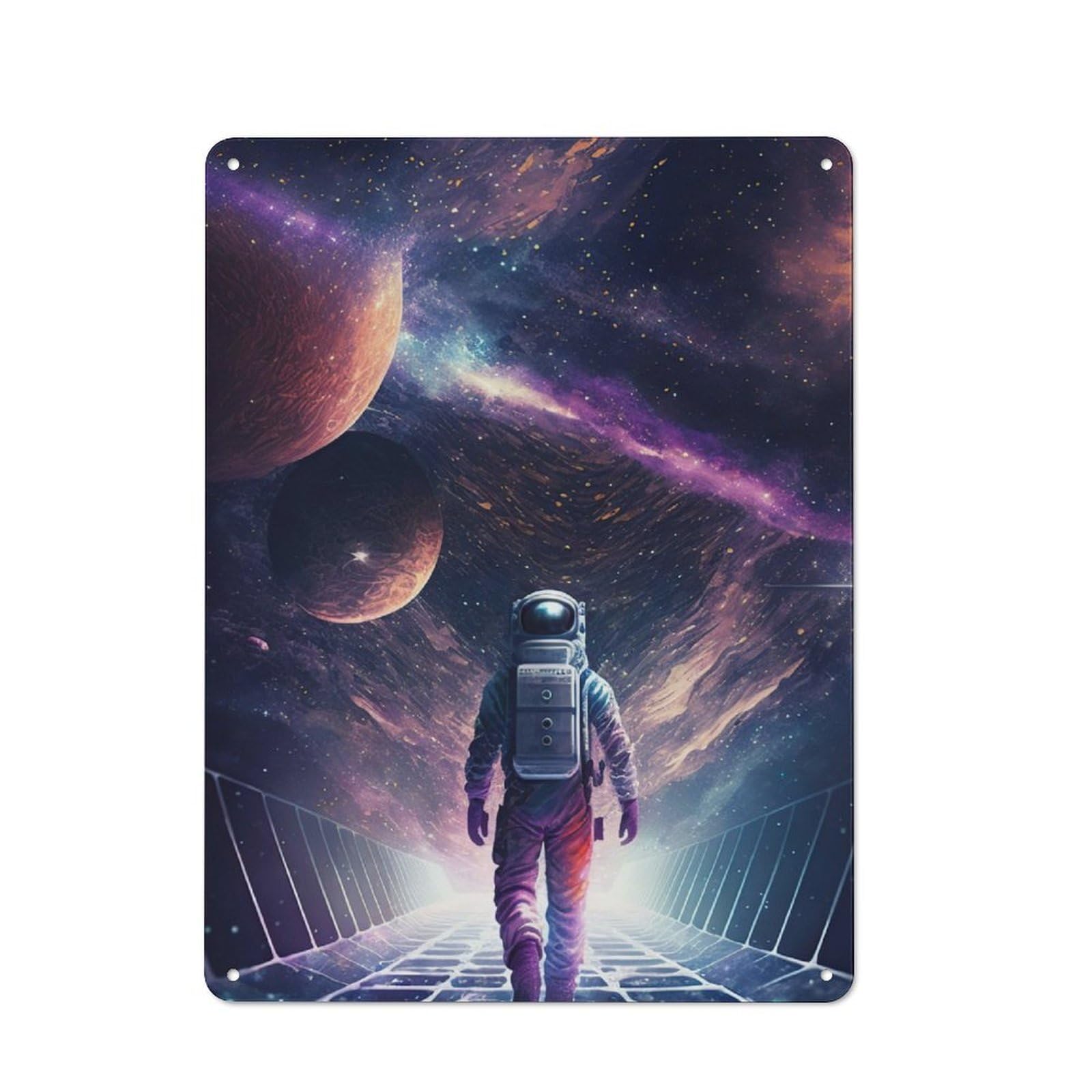 Junmoney Space Industrial-Style Tin Sign 40X30cm For Pub Or Café, Suited To Pub Decor Enthusiasts