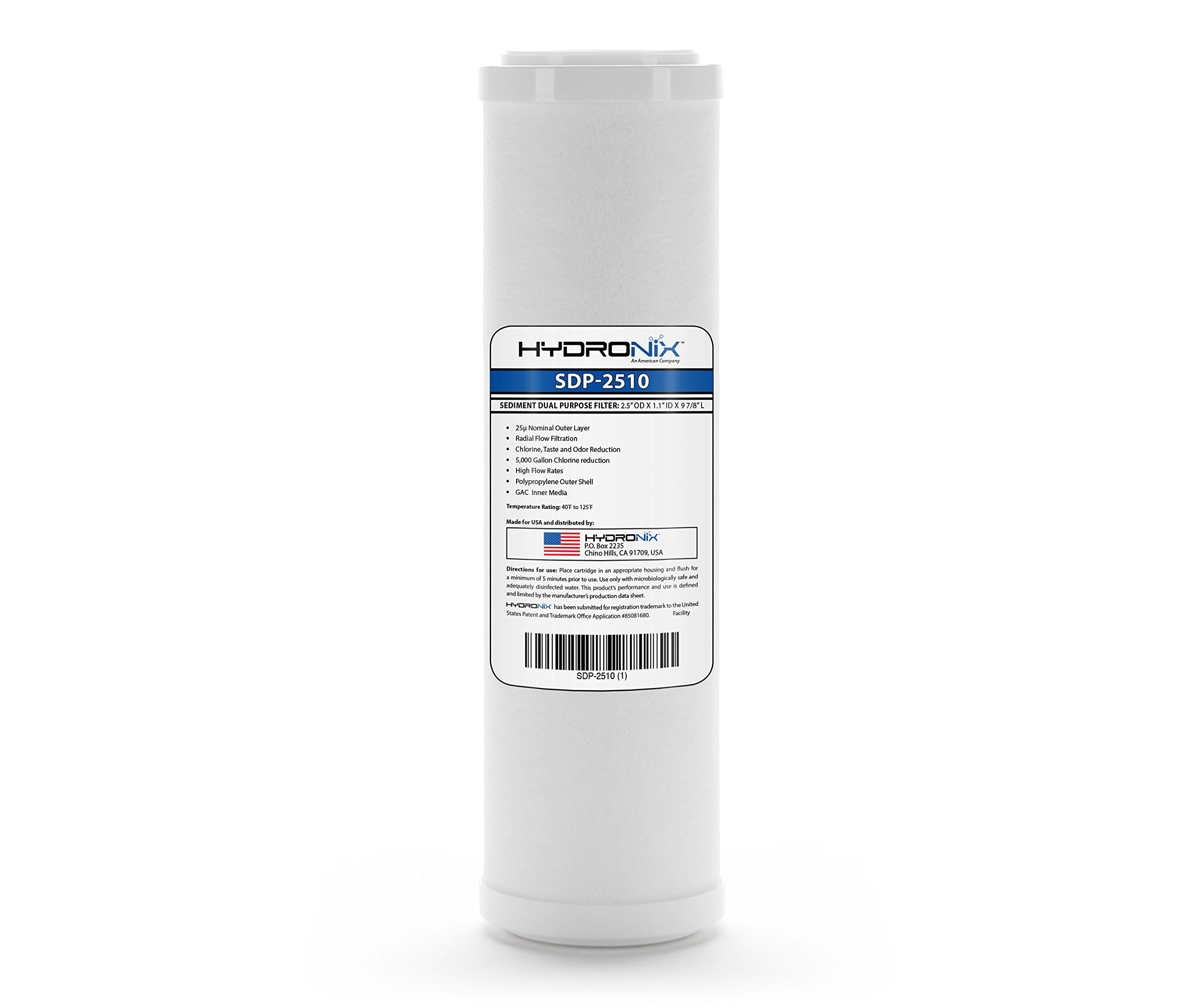Cartouche sédiments et charbon à flux radial pour purifier l'eau
