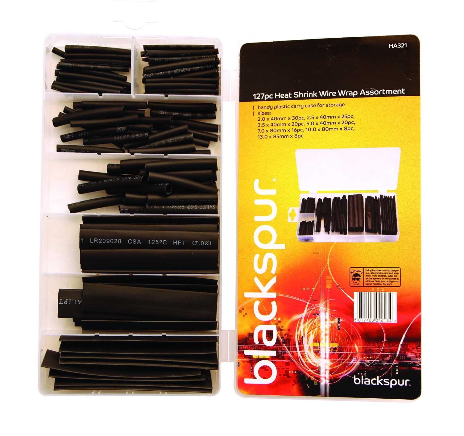 127 Piece Heat Shrink Wire Wrap Assortment Set, Perfect For The Garage, Car