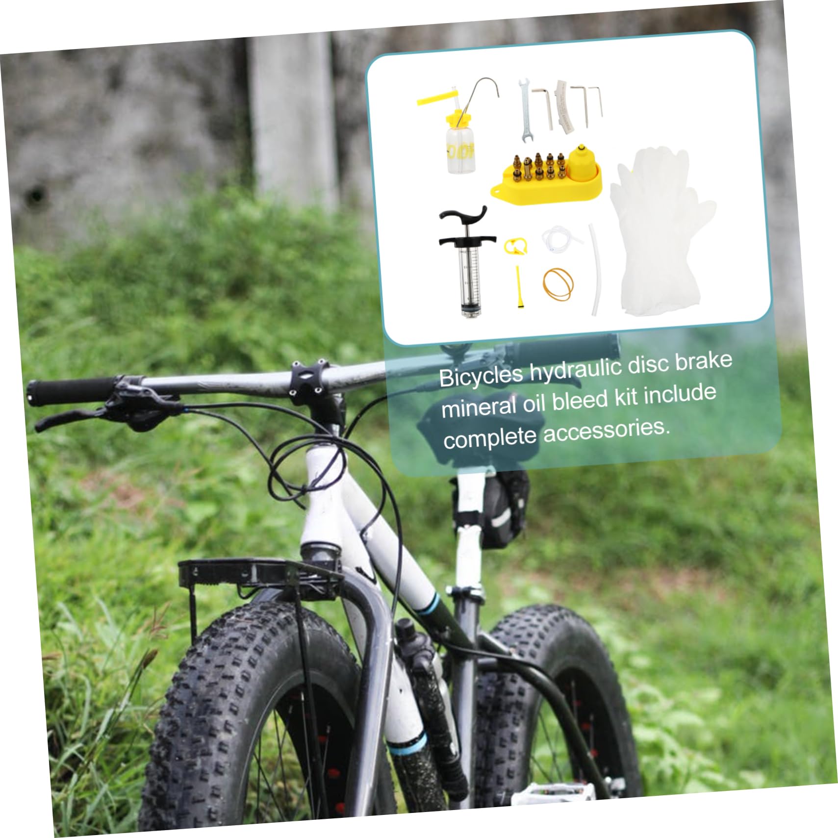 Abaodam 2 Sätze Professionelles Hydraulisches Scheibenbrems Entlüftungsset für Mountainbikes Werkzeug mit Metallanschlüssen für Fahrradbremssystemen