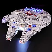 Vista 1 de Kit de iluminación LED Briksmax para el Halcón Milenario Ultimate de Star Wars – Compatible con el modelo de bloques de construcción Lego 75192 –