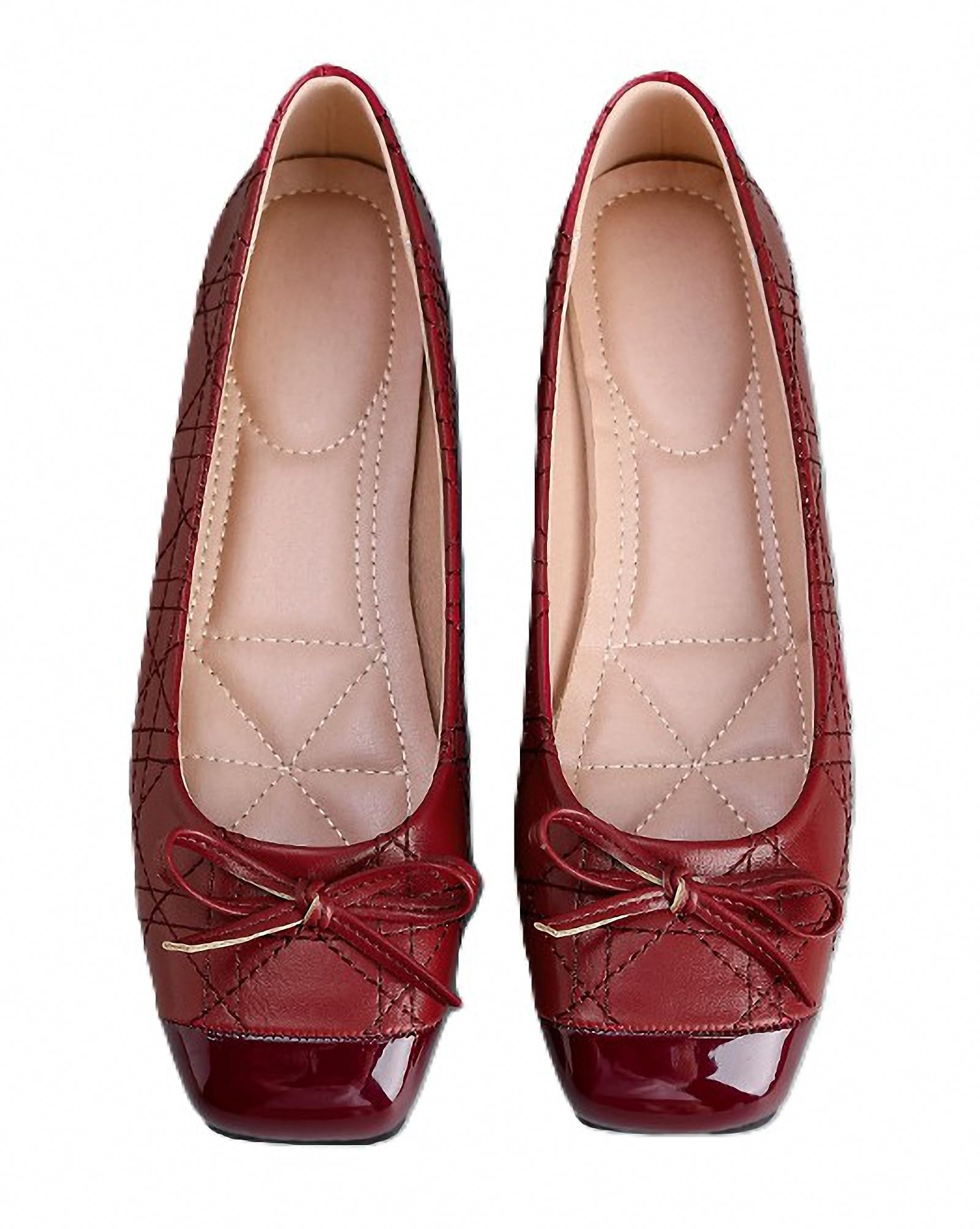 Ballerine Donna Con Fiocco A Maglia Coccodrillo Serpiente Elegante Gotico Punta Quadrata Allacciatura Eleganti Mary Jane Per Jeans Eleganti Lolita Ufficio Appuntamenti Matrimoni Viaggi Ogni Giorno