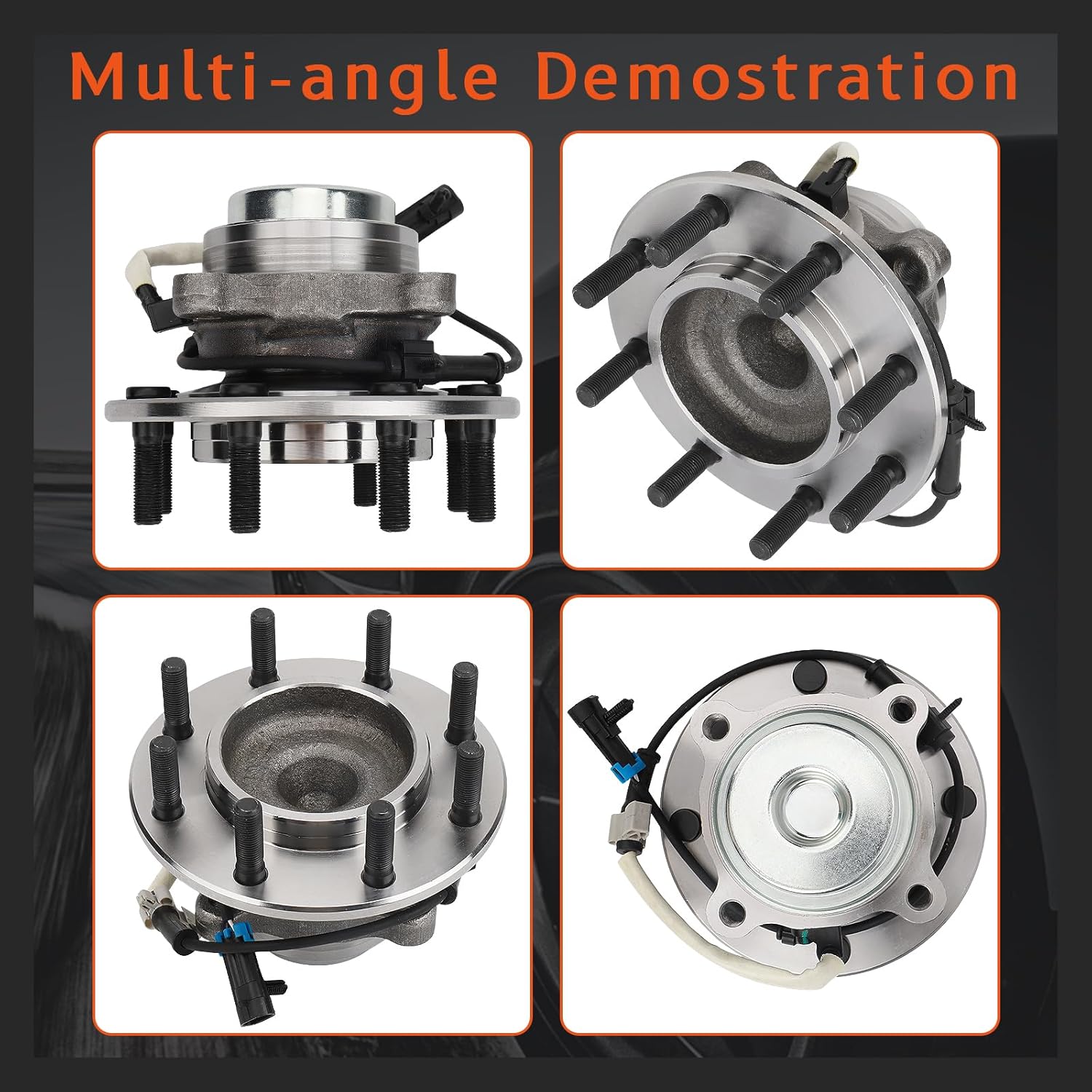[2-Pack] DRIVESTAR 515060 Front Wheel Hub Bearing Assembly 2003-2017 for Chevy Express 3500, 2009-2017 for Chevy Express 4500, 2003-2017 for GMC Savana 3500, 2009-2017 for GMC Savana 4500