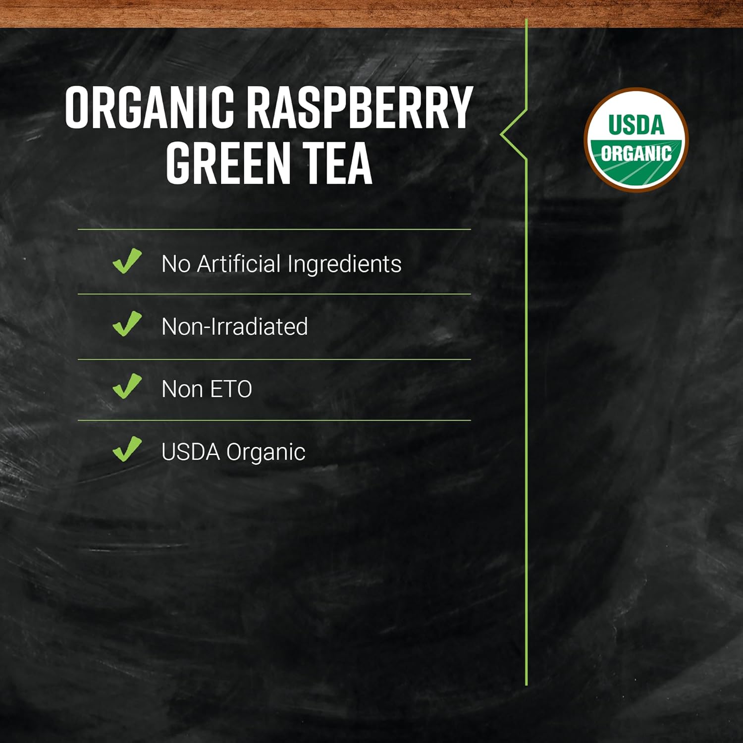 Frontier Bulk Green Tea, Raspberry Flavored, Organic, 16 Ounce