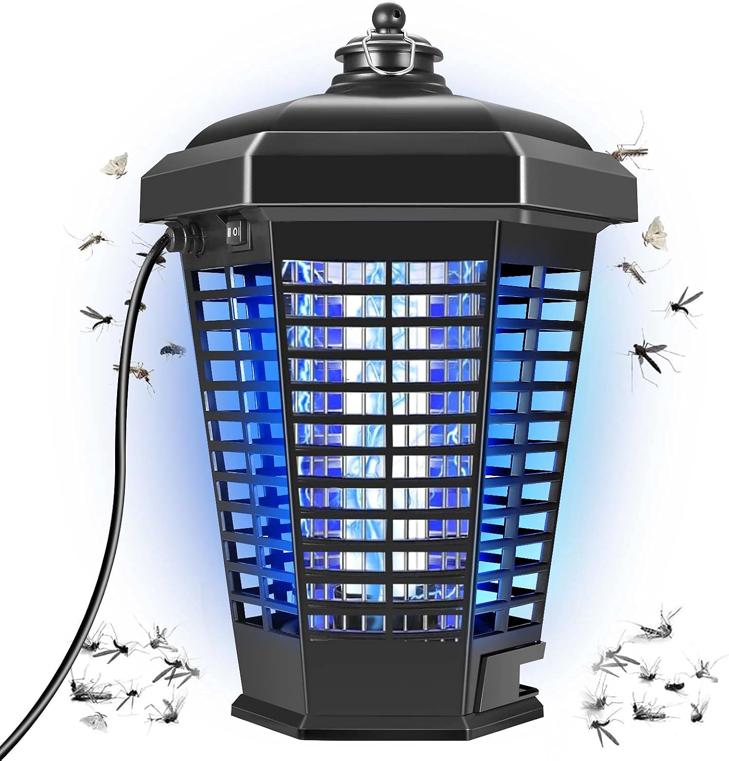 TOIUOT Bug Zapper Outdoor, 4200V Highly Efficient Bug Zapper Indoor for Mosquitoes Fruit Flies Moths, 18W Powerful Fly Traps Outdoor, Electric Mosquito Zapper for Patio Garden Home Deck