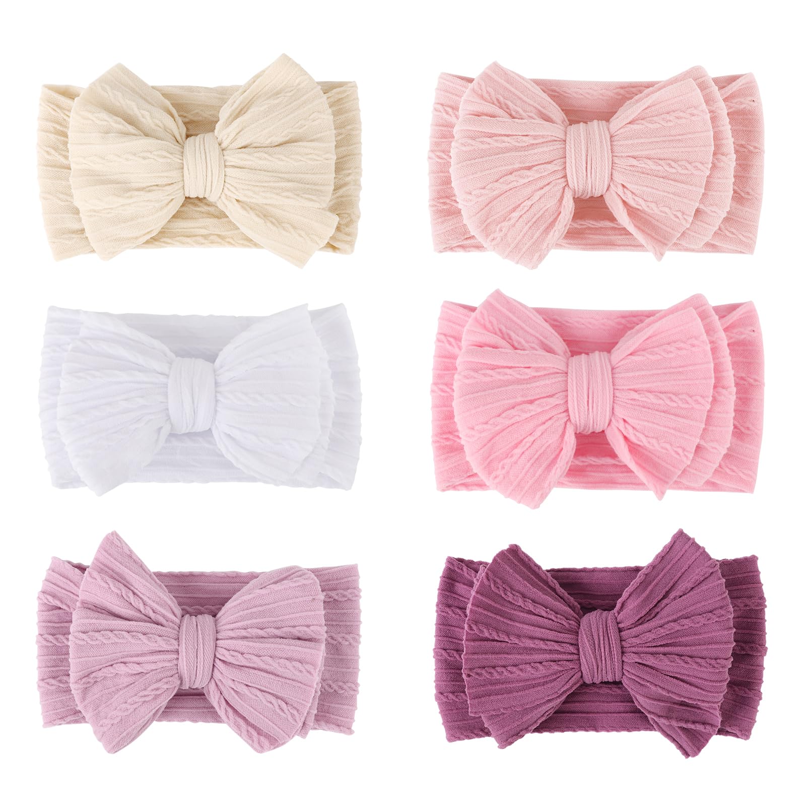 AQOKKA Baby Bows Headbands Nylon Baby Girl Headbands Newborn Hairbands Toddler Hair Accessories for Girls Infant Kids โ image 1