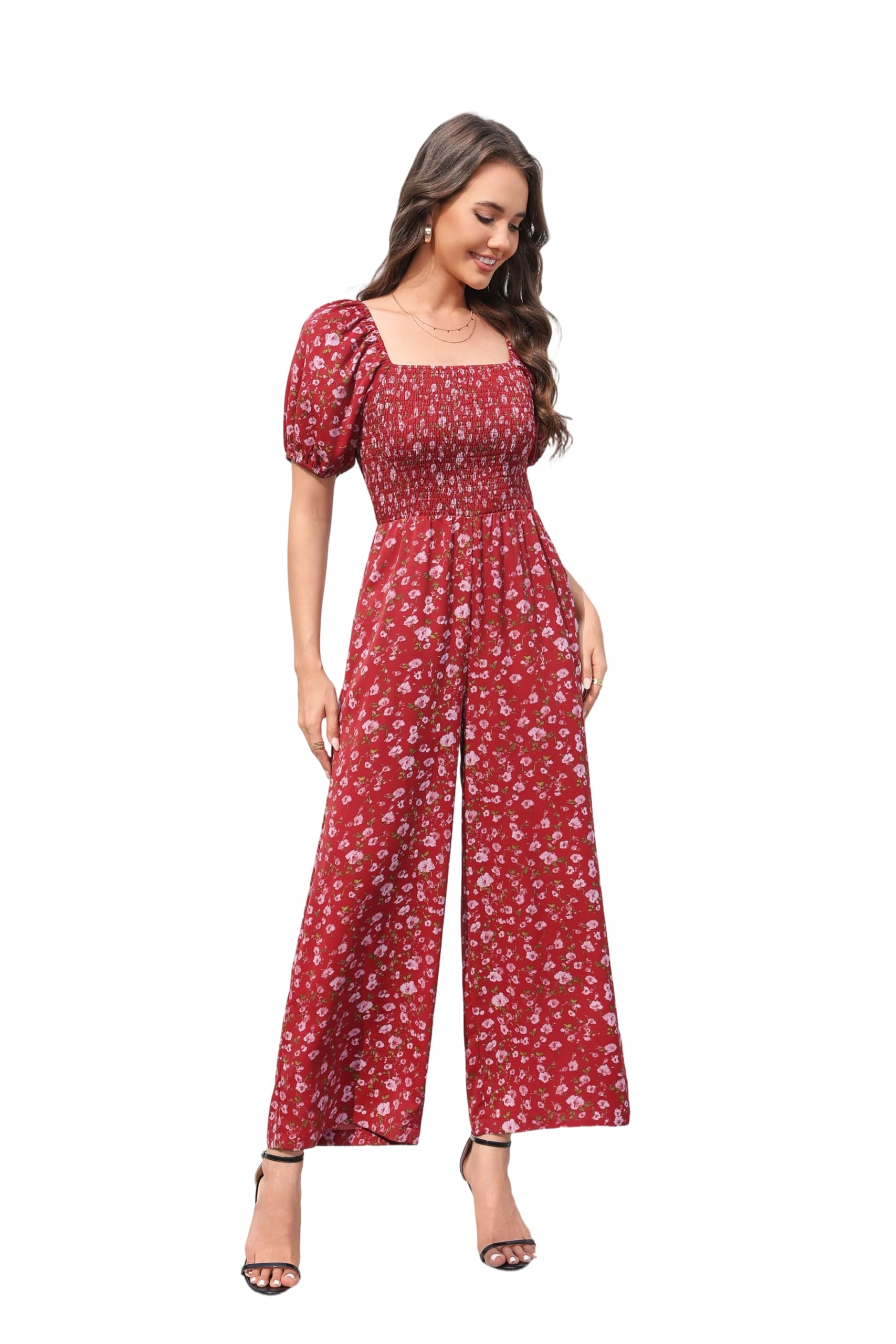 Love Welove Fashion Jumpsuits for Women Fall Dressy Casual Floral Rompers