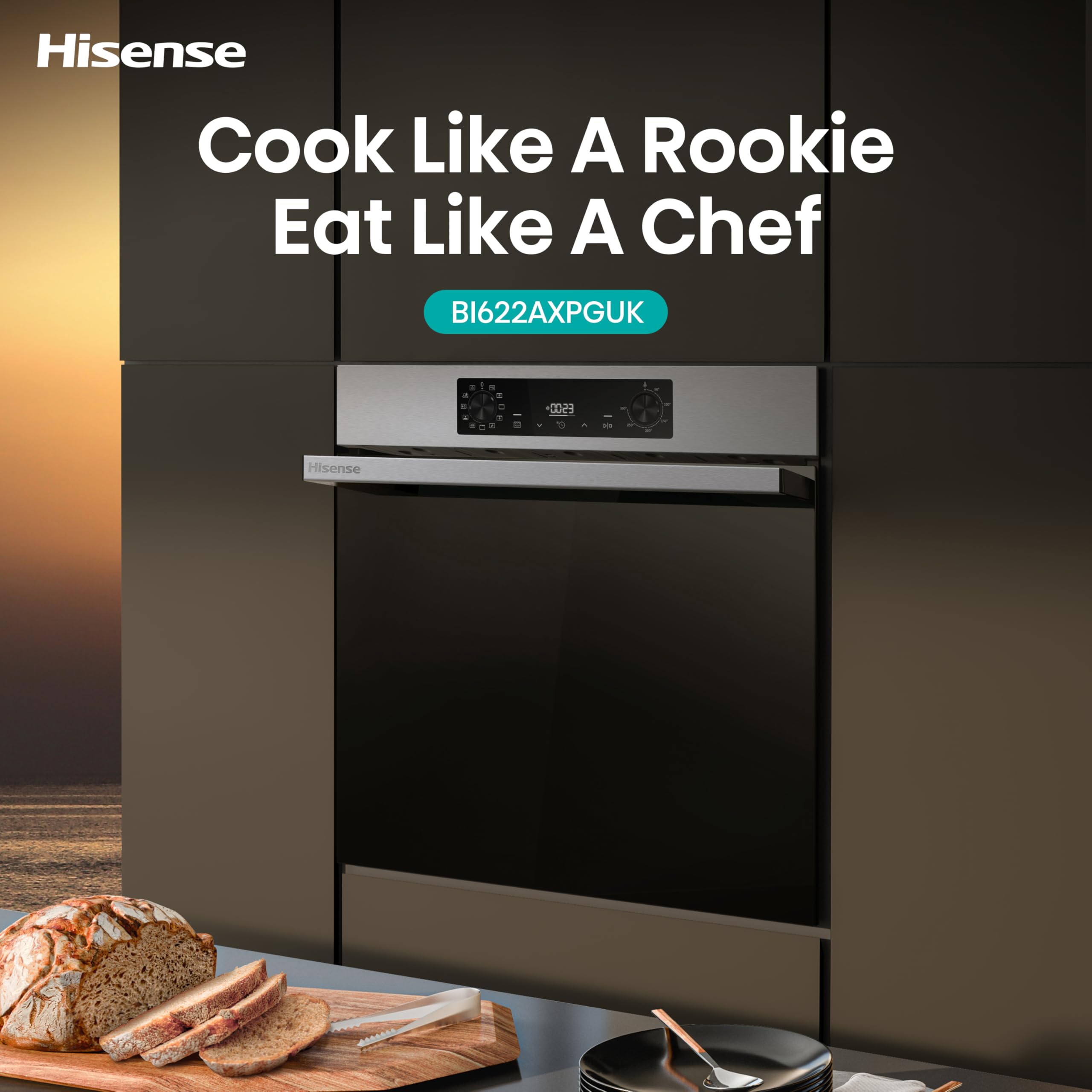 Hisense BI622AXPGUK - Built-in 77L Electric Single Oven - Stainless Steel with Even Bake, 300°C Pizza Mode, Frozen Food Mode, Steam Clean - A Rated, Extra Large — view 15