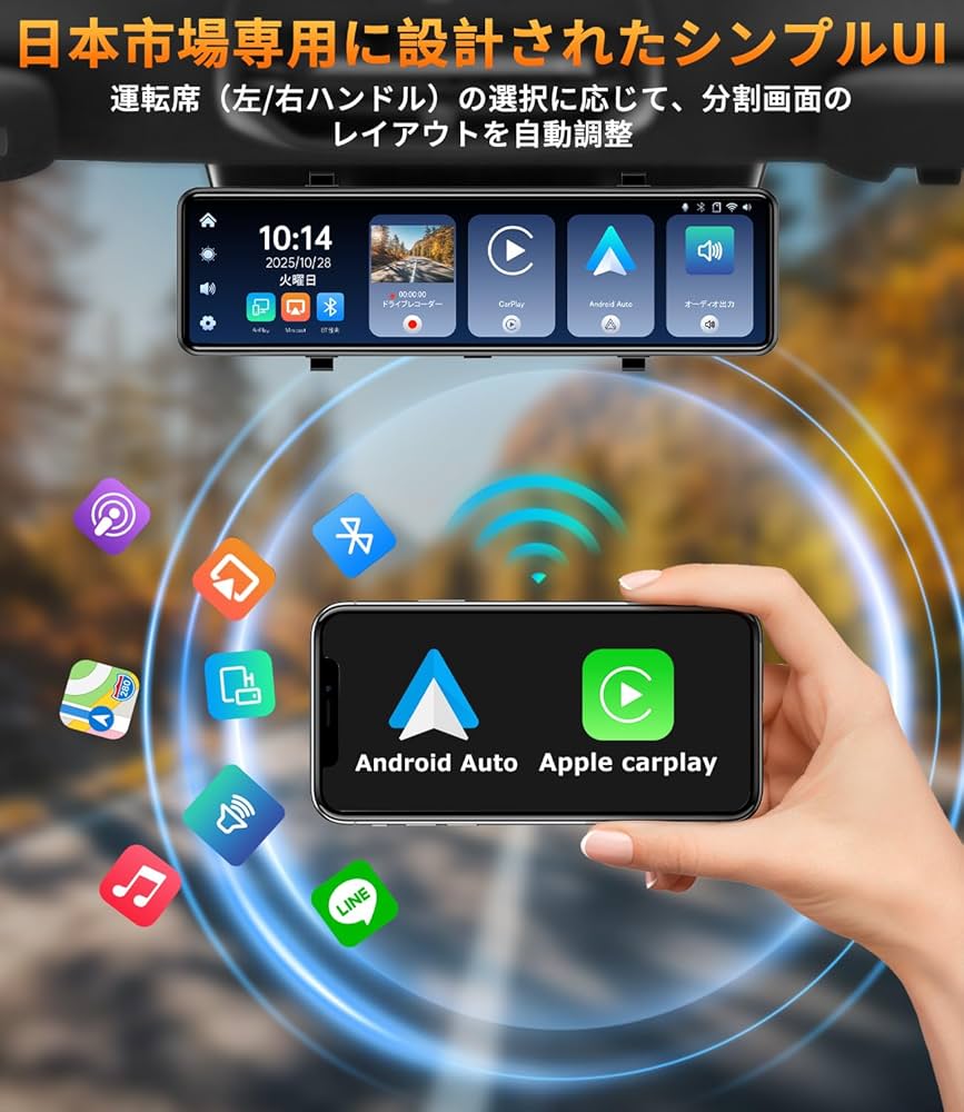 Amazon.co.jp: 【2025再革新分離式ドライブレコーダー ミラー型・4K