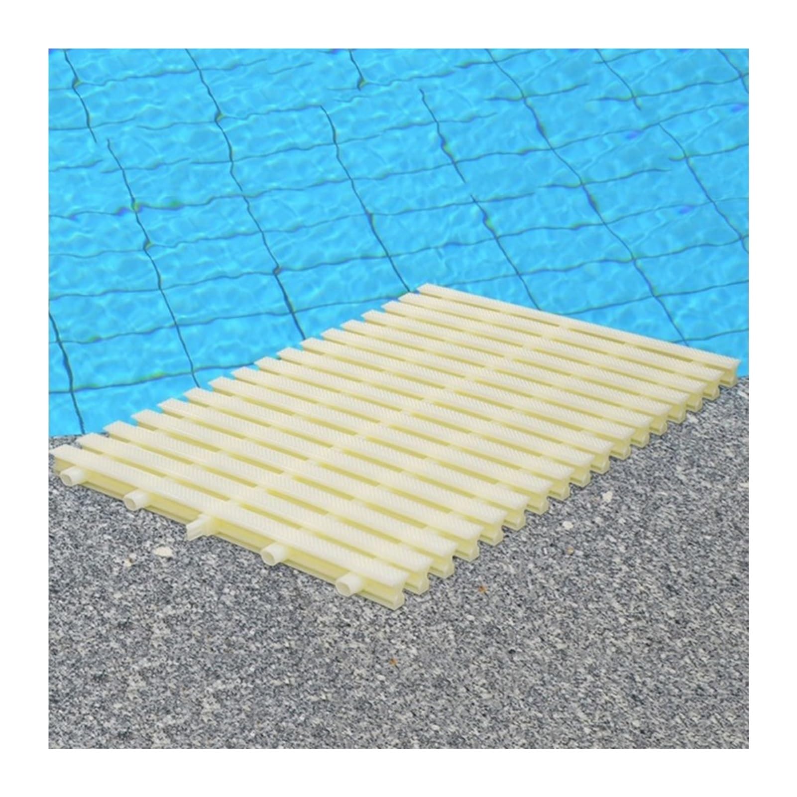 GJMSSMY UV Resistant Swimming Pool Drainage Overflow Grate - Flexible Anti-Skid Floor Drain Cover for Outdoor Shower Driveways and Channel Drain Grill (40x100CM/13.78")