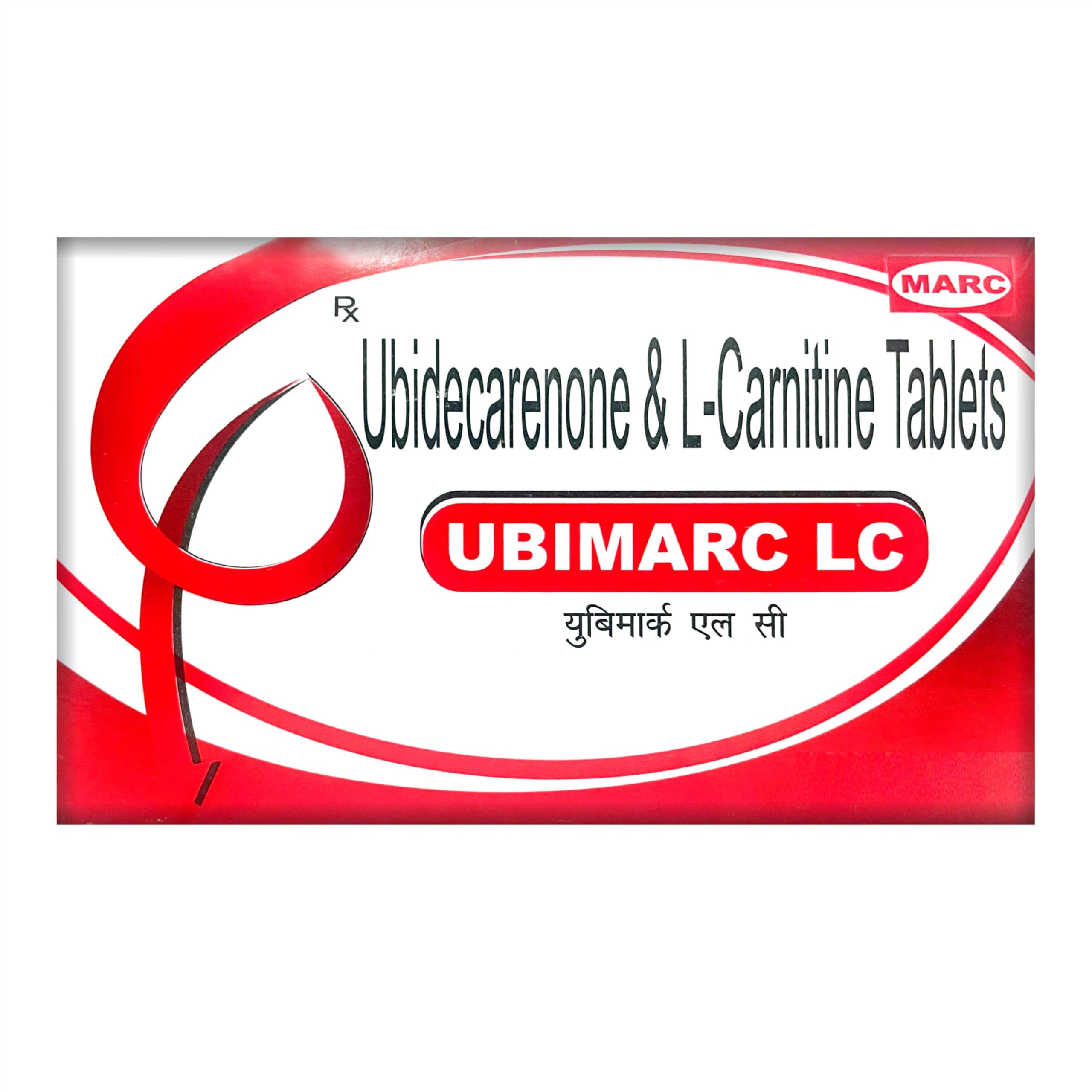 ubidecarenone and l carnitine uses MARC REAL GOLD Ubimarc LC Tablet – Coenzyme Q10 & L-Carnitine Supplement for Energy, Heart, Muscle Support – (Pack of 2 Strip) Health & Personal Care CoQ10 and L-carnitine for Migraine