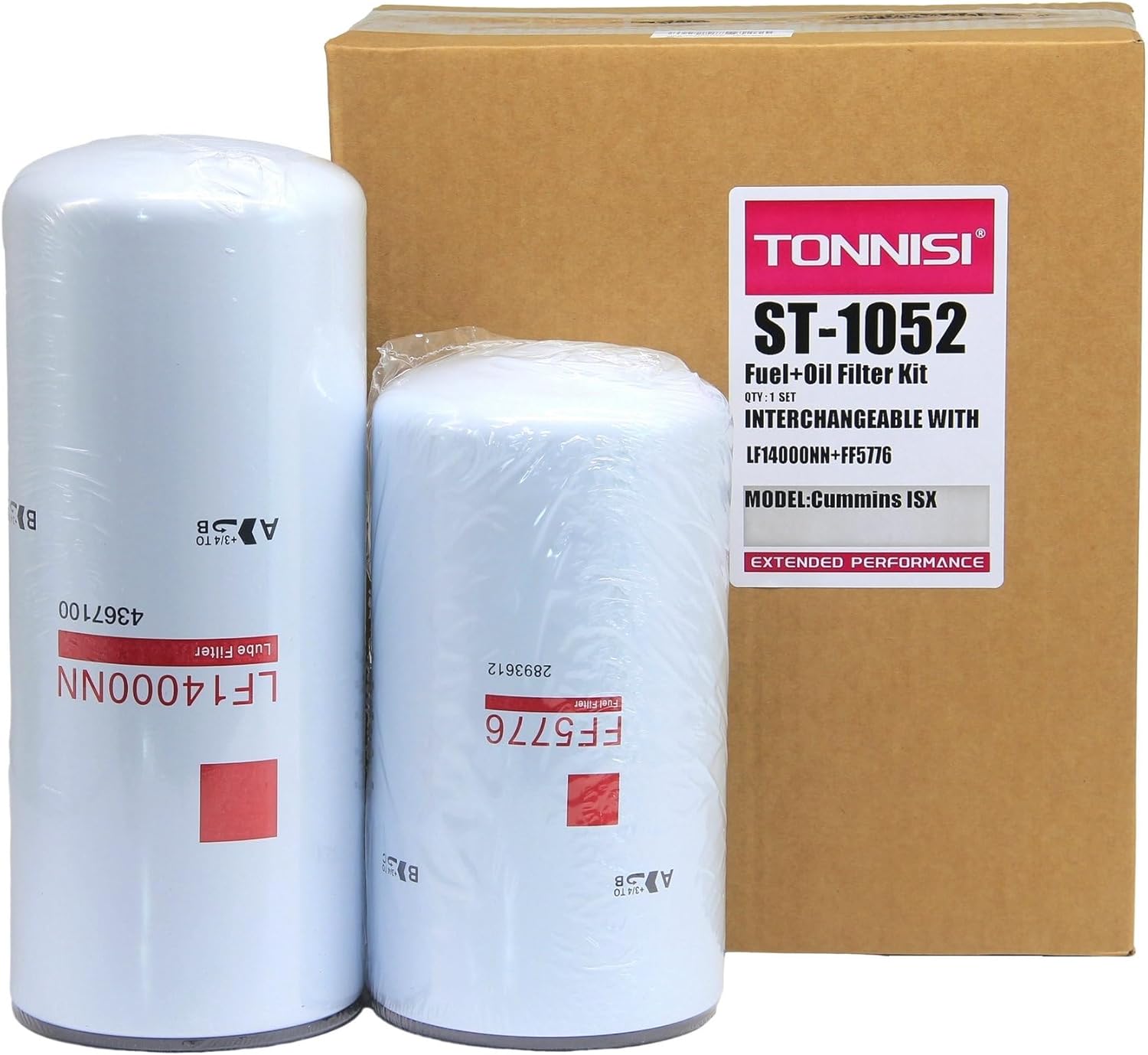 LF14000NN - FF5776 Filter Kit (Oil Filter +Fuel Filter) Compatible With Cummins Engines Fit ISX 15L 16L ISX15 Trucks