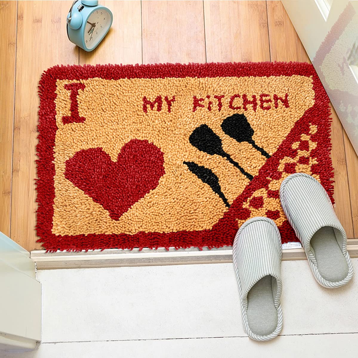 Kit Latch Hook Per Tappeto Gypsophila - Fai Da Te Per Creare Cuscini O Arazzi Decorativi - Foto 6