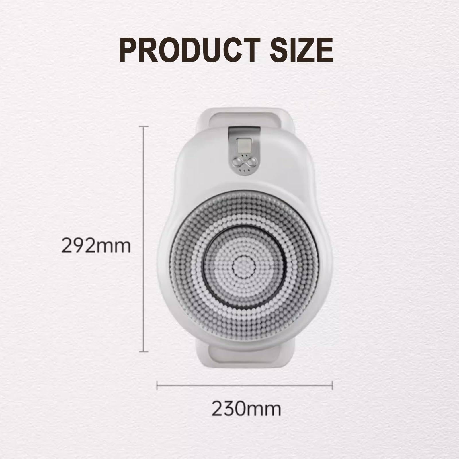 Brosses pour le corps, brosse de bain électrique pour le dos, rotation automatique à 360 °, brosse pour le dos fixée au mur pour douche, grande tête de brosse, pour douche