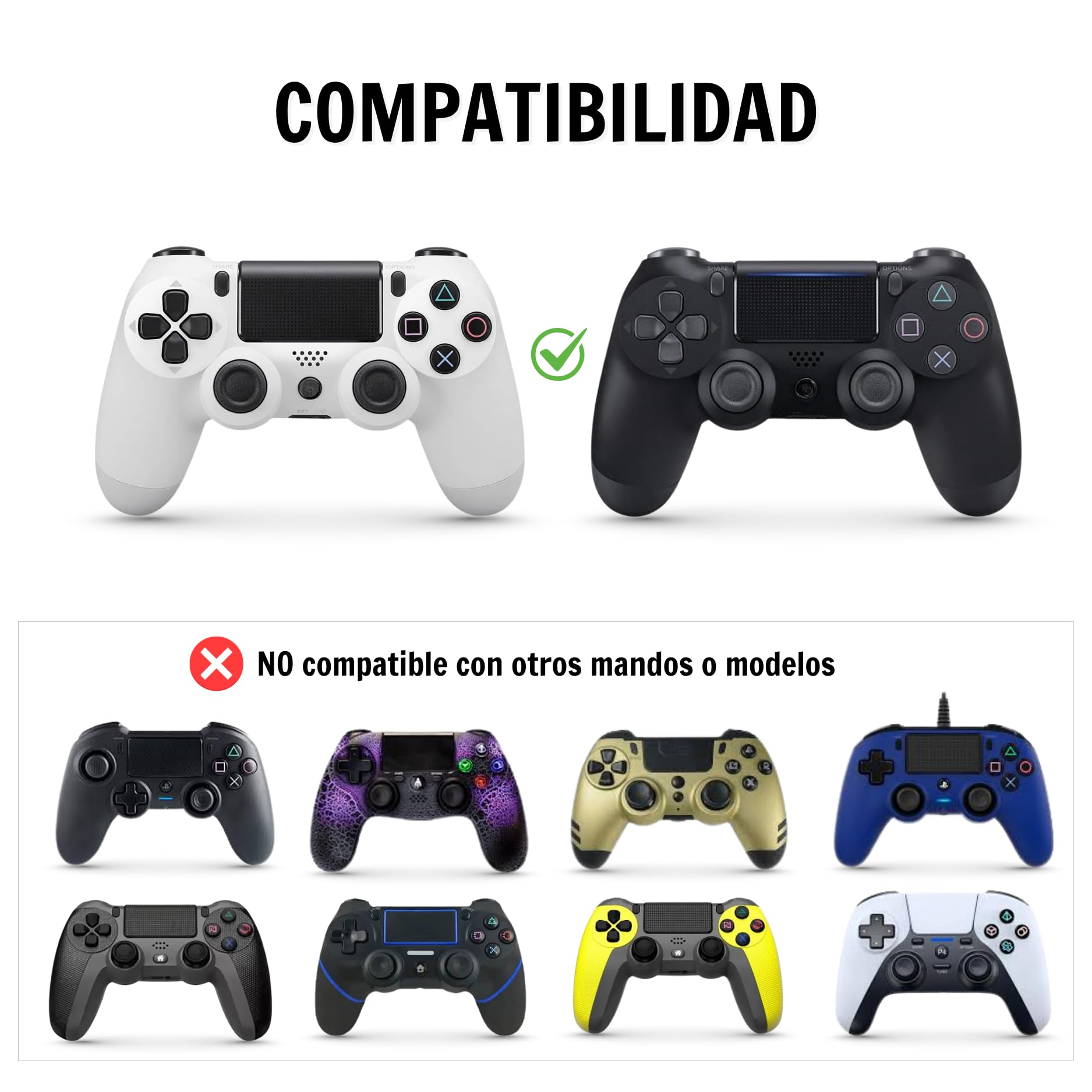 Custodia compatibile per controller PS4, Cover protettiva in silicone morbido antiscivolo per controller PS4, Custodia protettiva compatibile con controller PlayStation 4 (Rosso)
