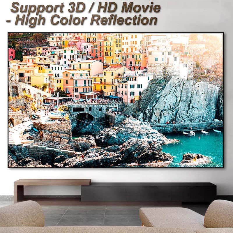 Image of Savsol 200 inch Portable Outdoor Projector Screen, 16:9 Folding HD Big Size Movie Screen for Home Theater Office Presentation (Width 447 cm x 257 cm Height)