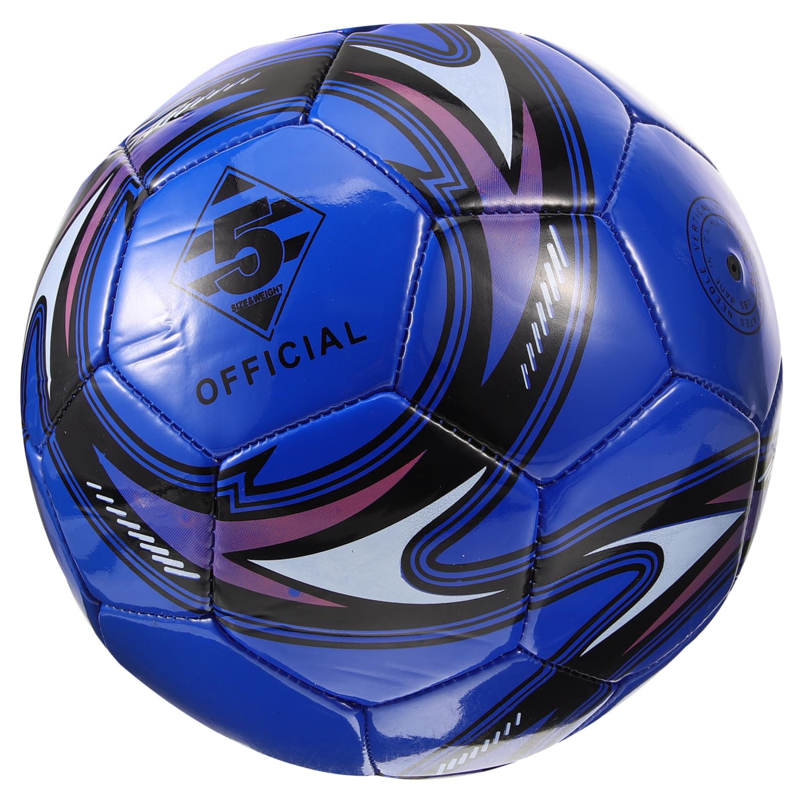 Balón de Fútbol Talla 5 de PVC Azul para Niños y Niñas | Entrenamiento y Juego, Tacto Agradable, Resistente al Desgaste, Adecuado para Primaria