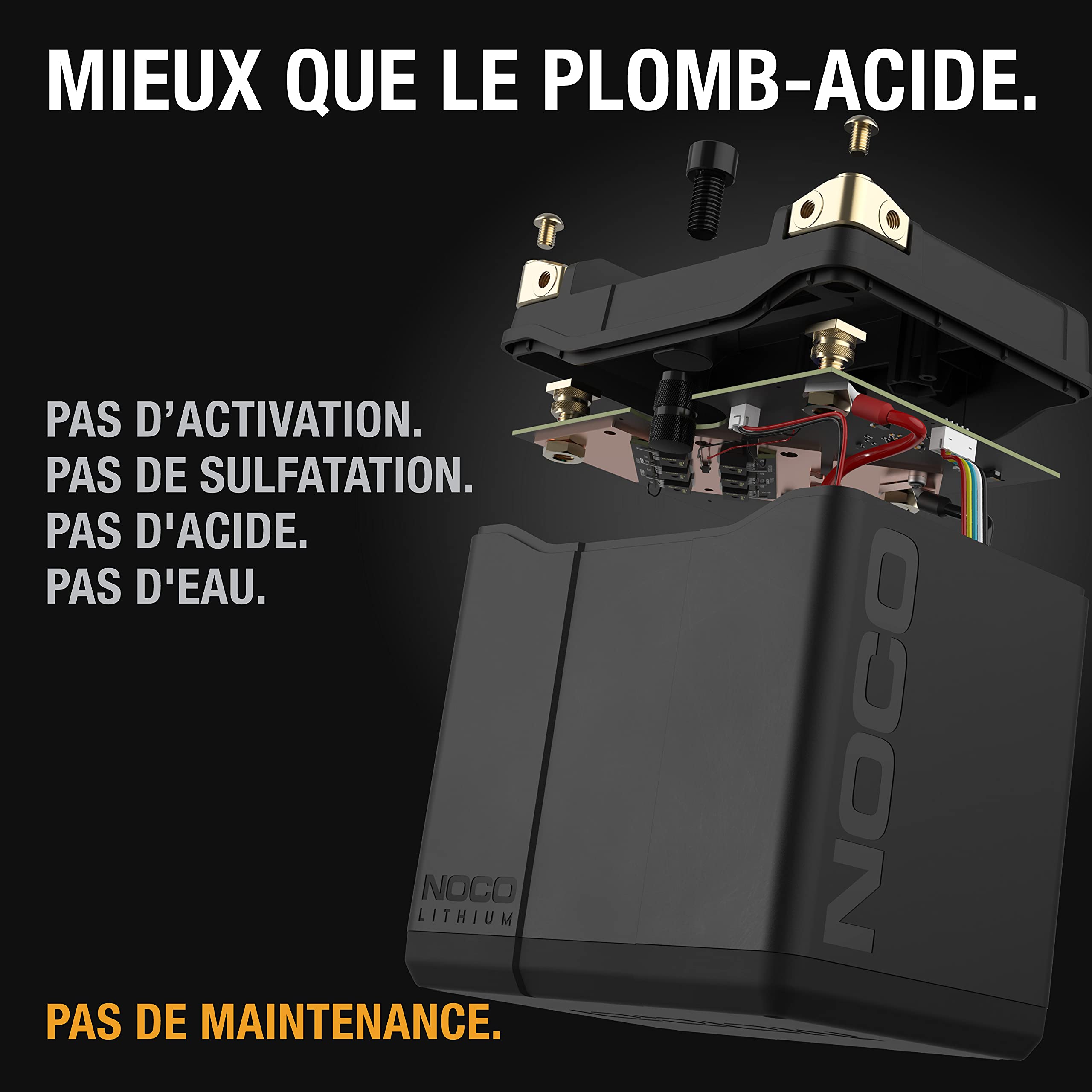 NOCO Lithium NLP30, Groupe 30, Batterie de Moto 700A, Batterie au Lithium 12V 8Ah avec BMS Dynamique pour Motos, Quad et Scooters