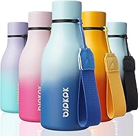 Vista 40 de BJPKPK Botellas de agua aisladas, botella de agua de metal de acero inoxidable de 18 onzas con correa, termo a prueba de fugas sin BPA, tazas
