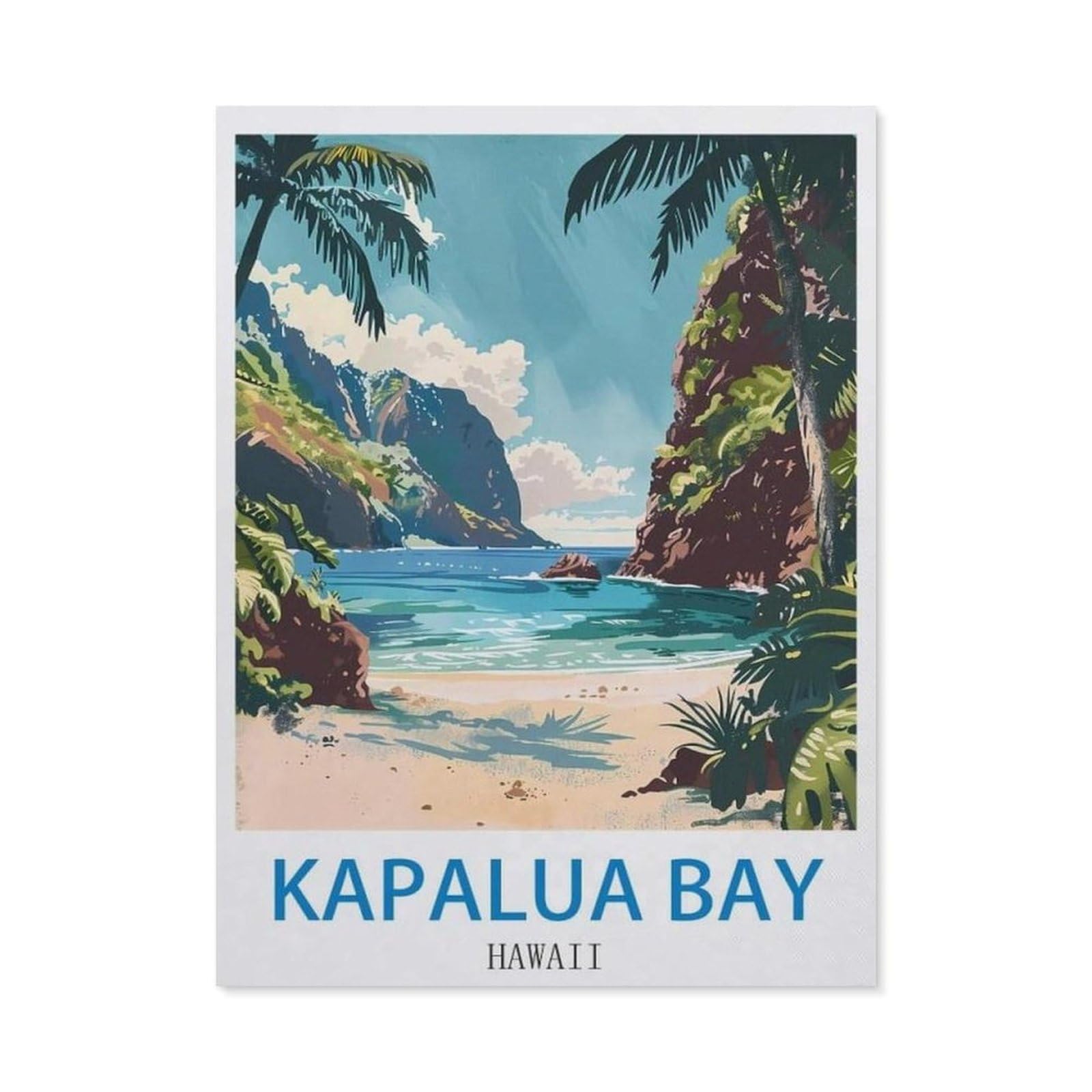 BEAYODKP 5D DIY Diamond Painting，Kapalua Bay Hawaii（30 x 40 cm）