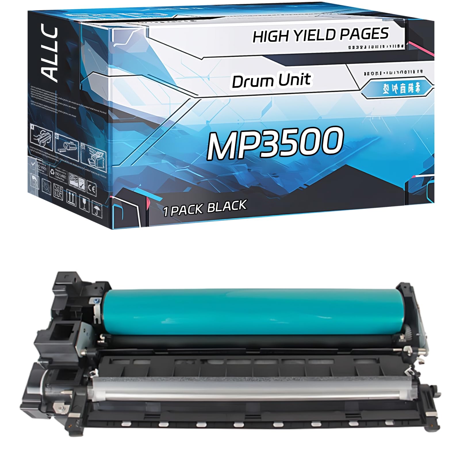 MP3500 Drum Unit Compatible with Ricoh Aficio MP 3500 3500P 3500SP 3500SPF 3500SPI Printers, High Yield 160000 Pages, Experience Superior Printing (