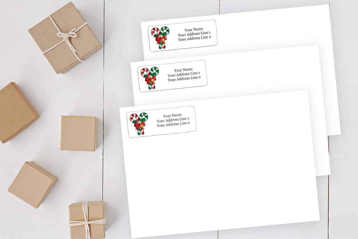 Personalized Return Address Labels - Christmas Themed and Design - 480 Labels - Made in The U.S.A. (480 Labels)