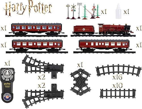 Miniatura 9 de Lionel Hogwarts Express Battery O Gauge - Juego de tren de juguete con control remoto, locomotora, vagones de tren y pista con sonidos auténticos de