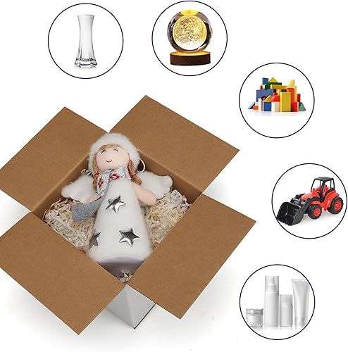 Vista 81 de Paquete de 40 cajas de envío pequeñas de 8 x 6 x 6 pulgadas, cajas de correo de cartón corrugado blanco para envío, embalaje de pequeñas empresas