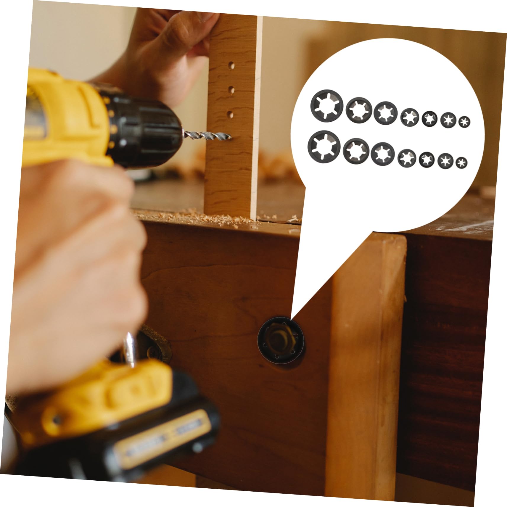 Unomor 210pcs Bearing Clamp Retaining Ring Assortment Washers Retaining Rings U Versatile Wheel Bearing Lock Washer Large Bearing Clip Ring Bearing Clamp Washer Carbon Steel Black