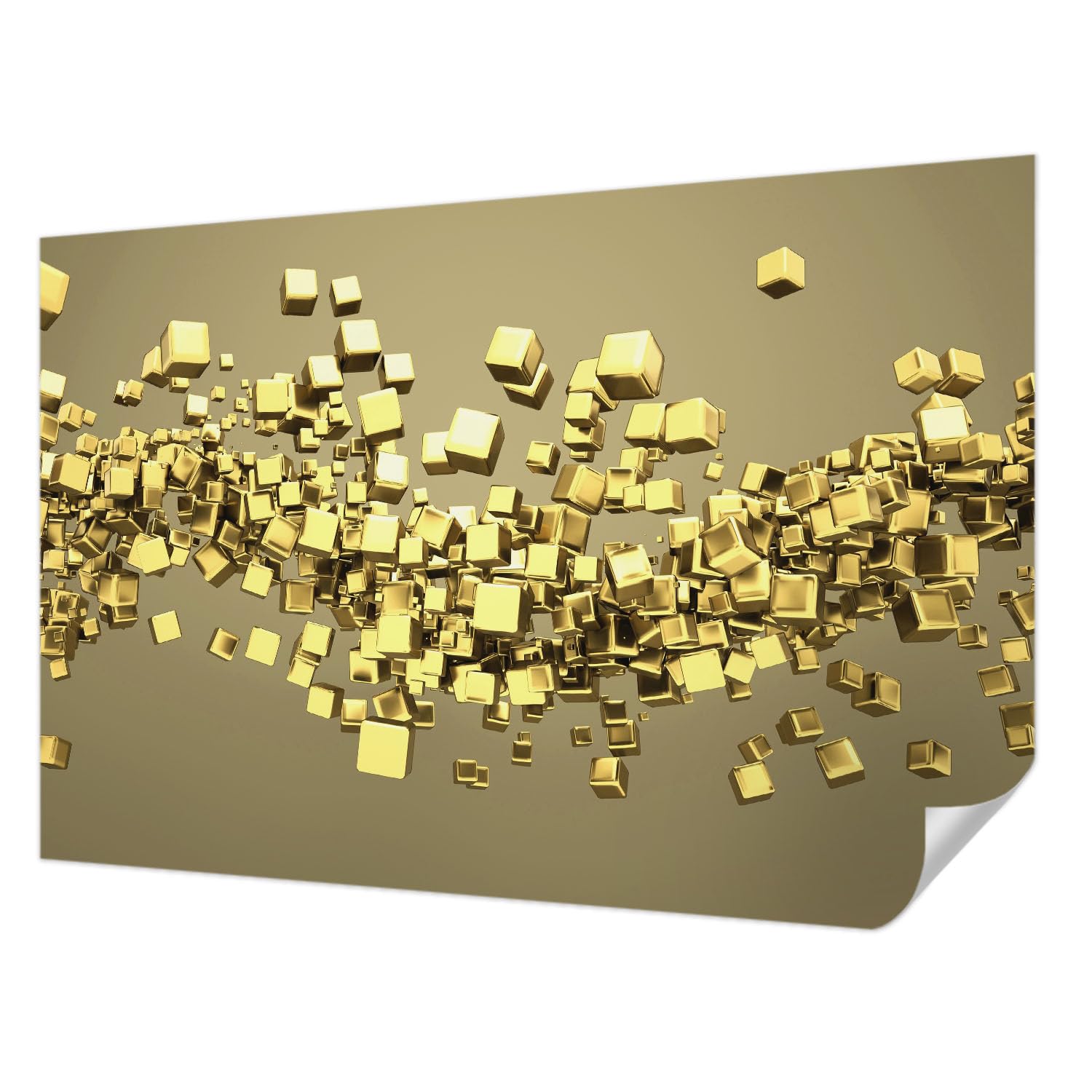 Papier peint autocollant 104x70 cm Tulup motif cubes créatifs