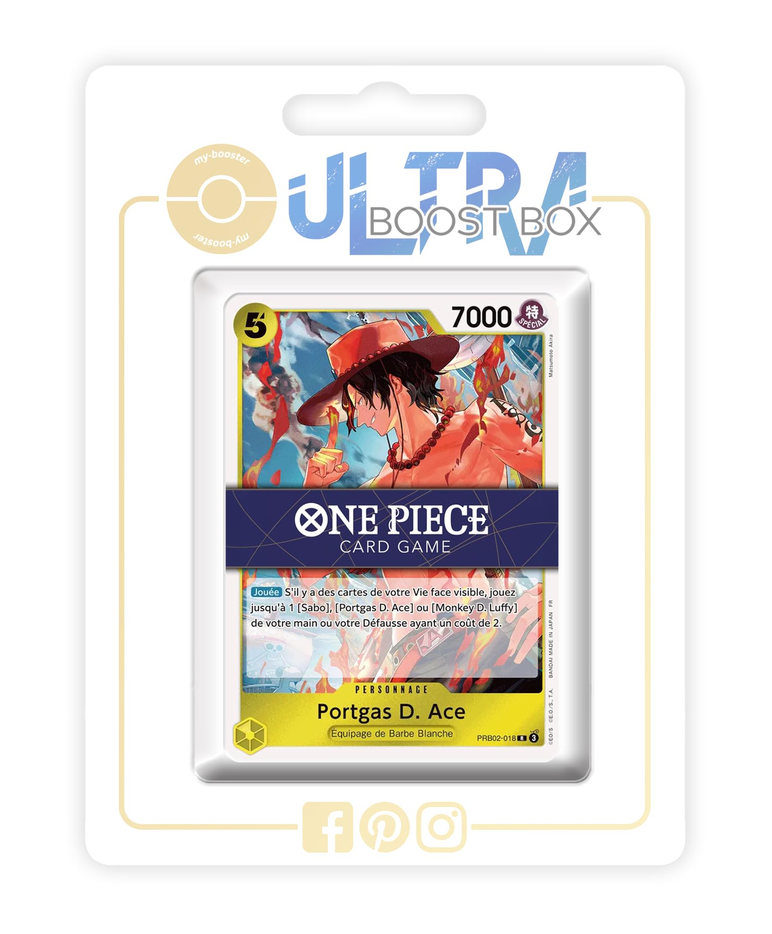 Portgas D. Ace 018 Foil Rare - my-booster X One Piece The Best Vol.2 (PRB-02) - Box of 10 One Piece French Cards