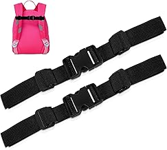 Adjustable Chest Strap Backpack, Pack of 2 Nylon Backpack Straps with Quick Release, Non-Slip Strap for School Bag, Durable Chest Strap for Jogging, Hiking, Outside