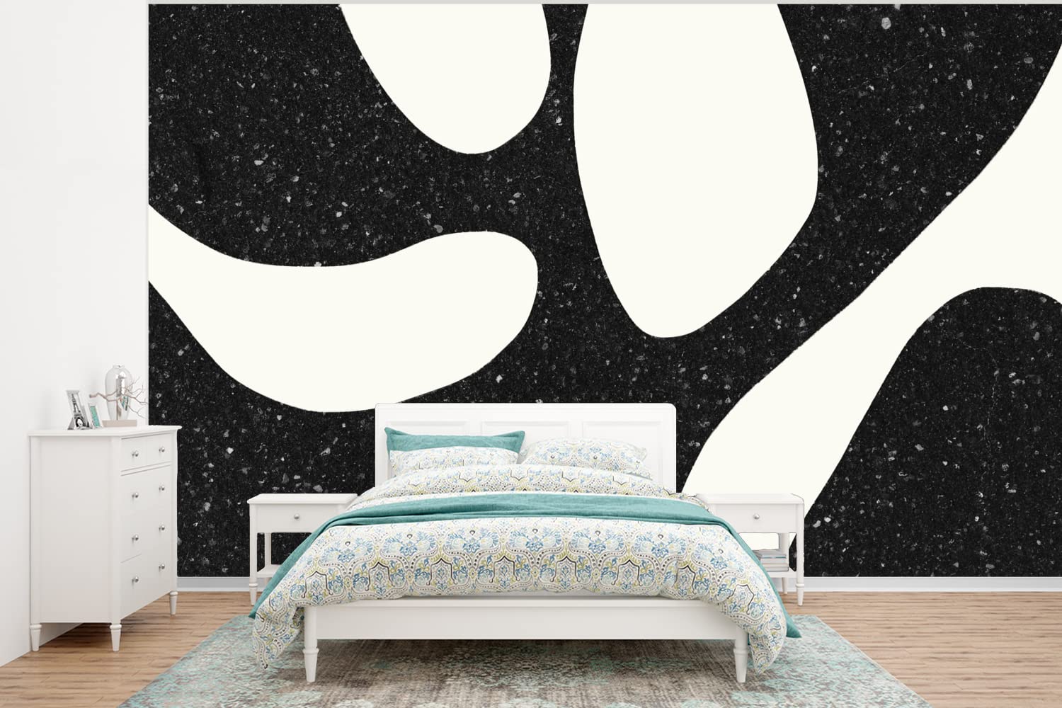 Papier peint Plante noir MuchoWow déco murale salon 375x280