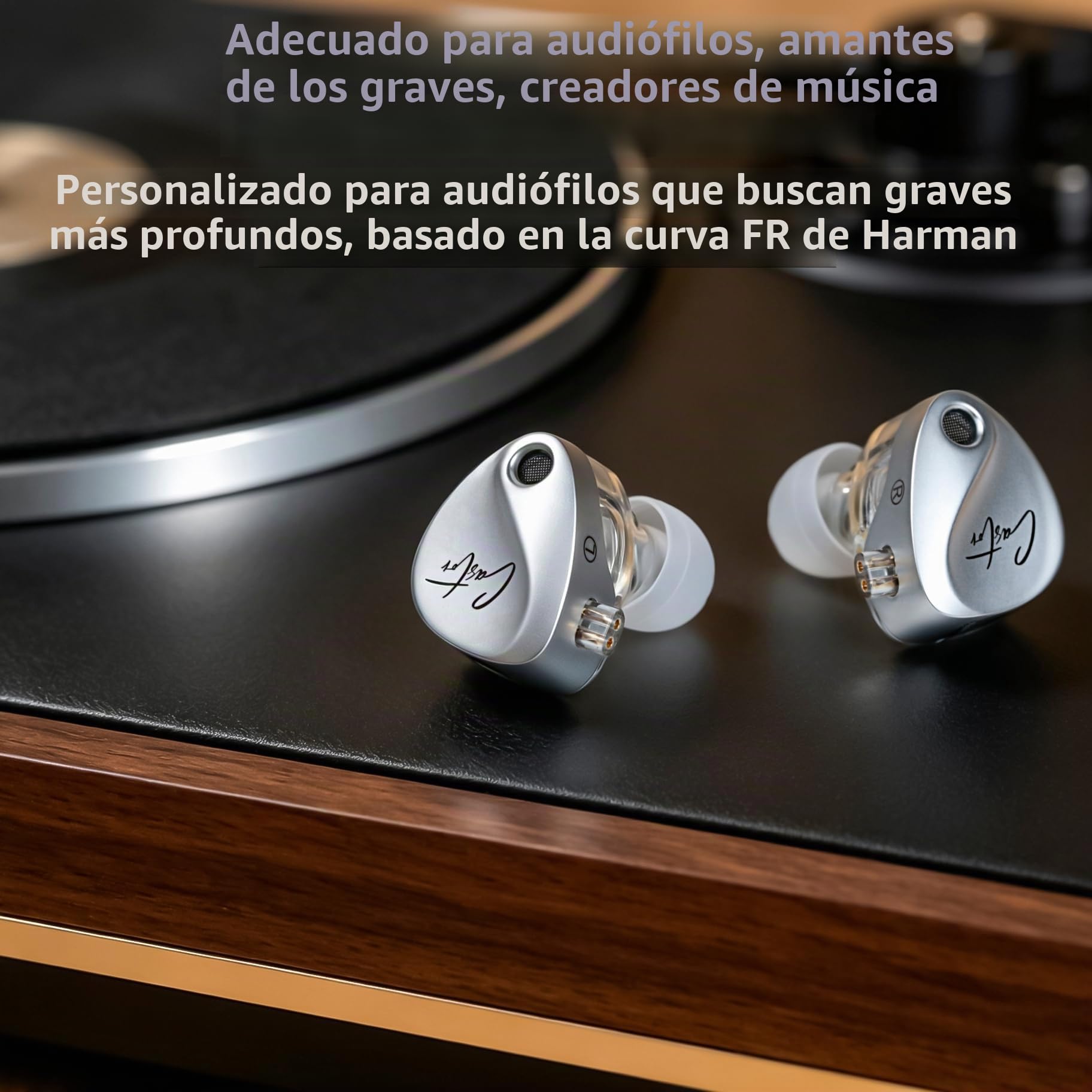 KZ Castor - Monitor intraural Harman Bass Edition IEM con controladores dinámicos duales, auriculares con cable sintonizable y ajuste de 4 niveles