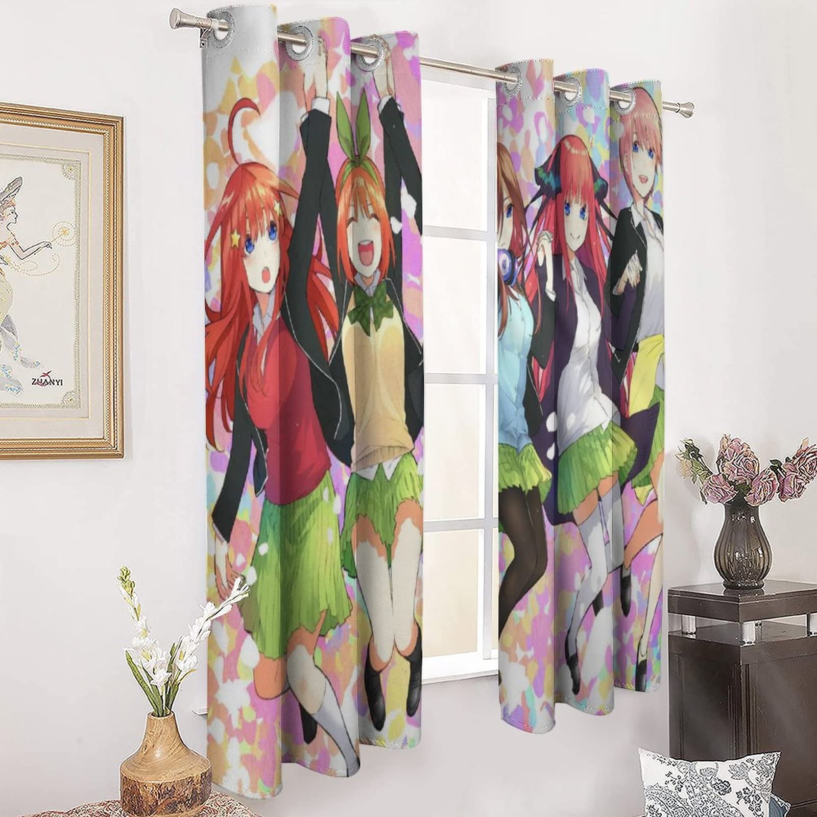 Amazon｜五等分の花嫁 カーテン 遮光一級 カーテン アニメ 節電対策