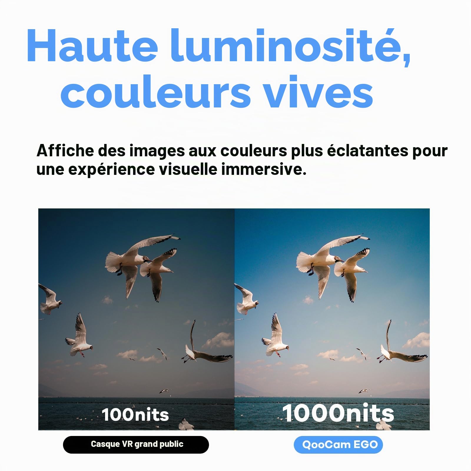 KanDao QooCam Ego - Caméra d'action 3D, vidéo 4K 60fps, caméra VR stéréoscopique, Outil de création de Contenu pour Casques VR et Lunettes AR, Appareil Photo Uniquement.