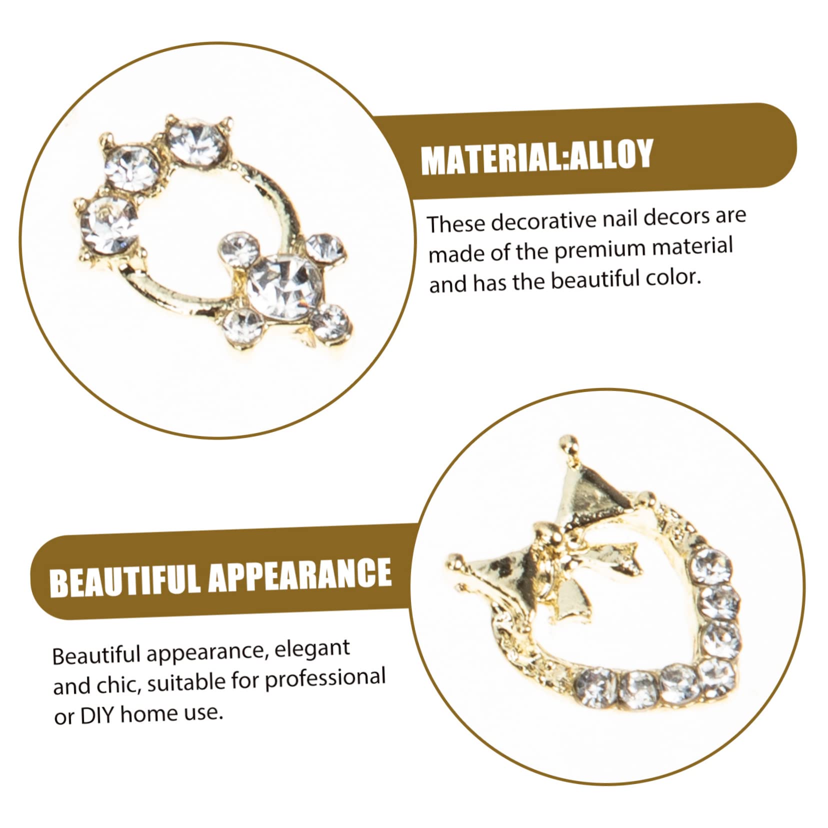 VICASKY 3 Set Decorazioni Unghie Kawaii Charms Per Manicure Te Accessori Leggeri E Durevoli Per Design Unghie Raffinati 60 Pezzi*3