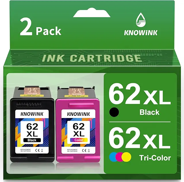 Cartouche HP 62 XL Noir et Couleur Compatible HP Envy 5644 - 2-Pack