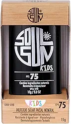 Protetor Solar Soul Sun Premium Mineral Stick FPS 75 Kids