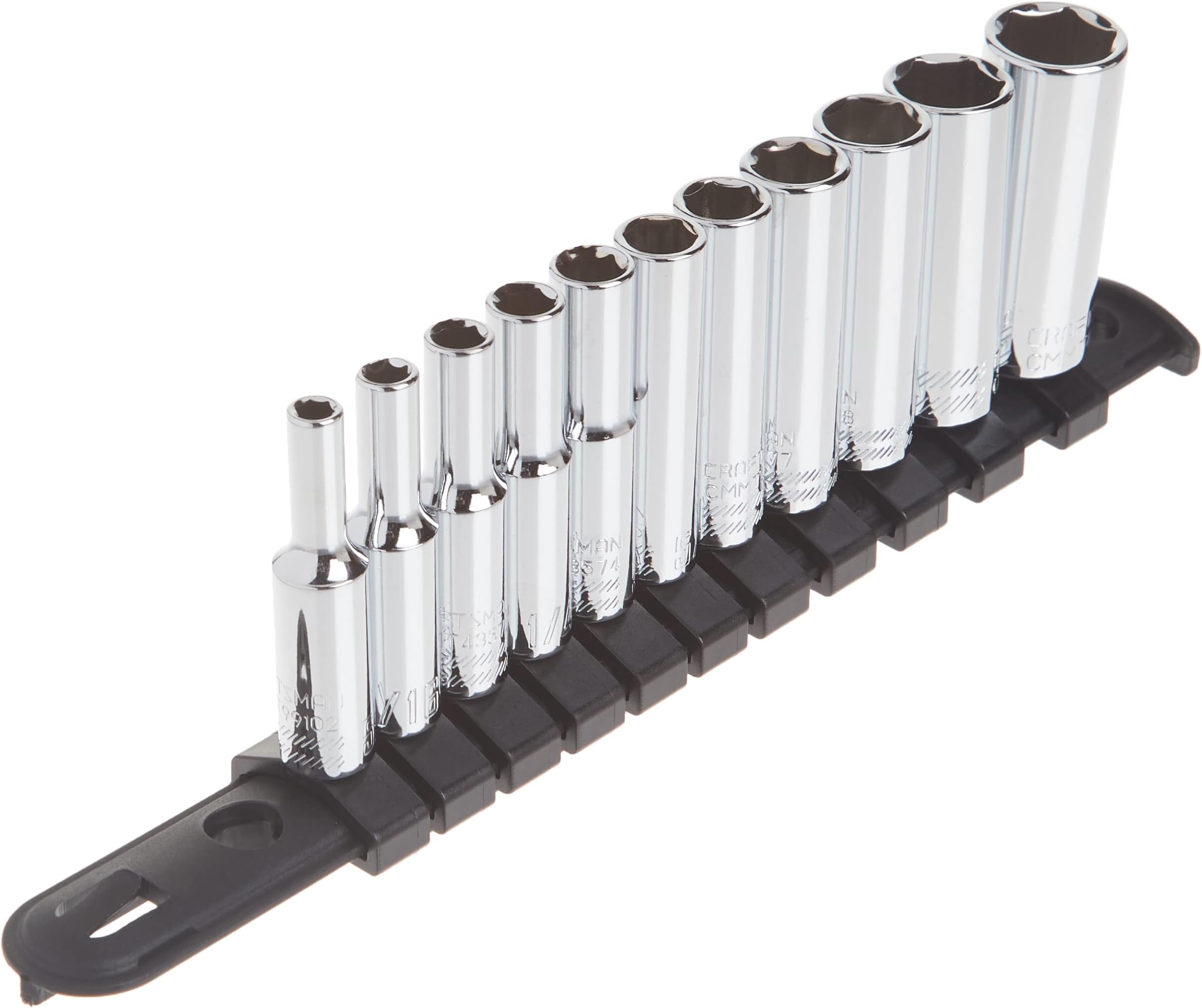 Socket Set, SAE, 1/4-Inch Drive, 6-Point, 11-Piece (CMMT12050)