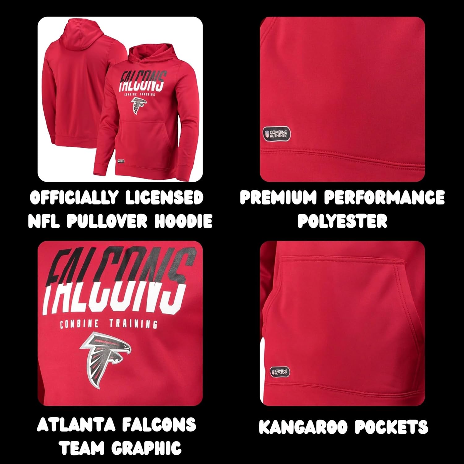 NFL Youth 8-20 Big Stage Team Color Performance Primary Logo Pullover Hoodie - Image 4