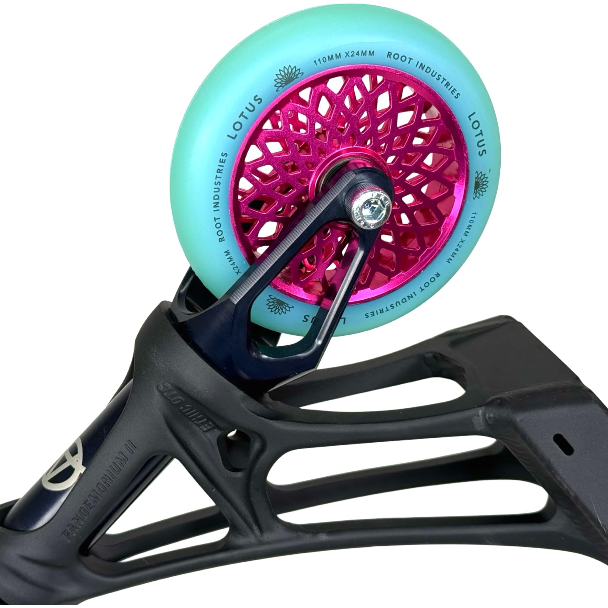 Fantic26 Spy7 Stunt-Scooter Rolle 110mm Abec11 Roller Wheel Schwarz /Pu Grün