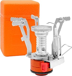 Camping Gas Stove, Portable Windproof Backpacking Stove Cooking Stoves 3000W Camping Stoves with Carry Box for Outdoor Cooking Hiking Travelling Fishing Picnic Trekking