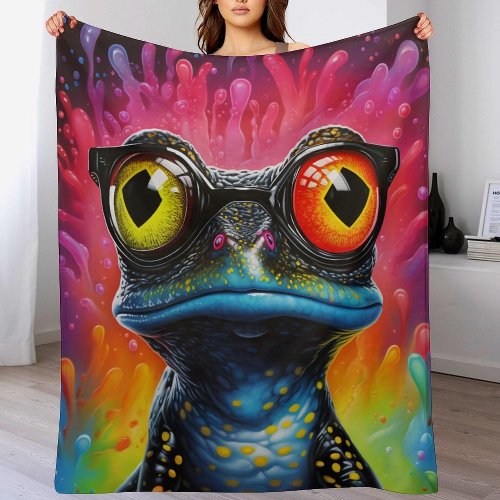 Couverture grenouille flanelle pour éliminer le froid sur votre chaise