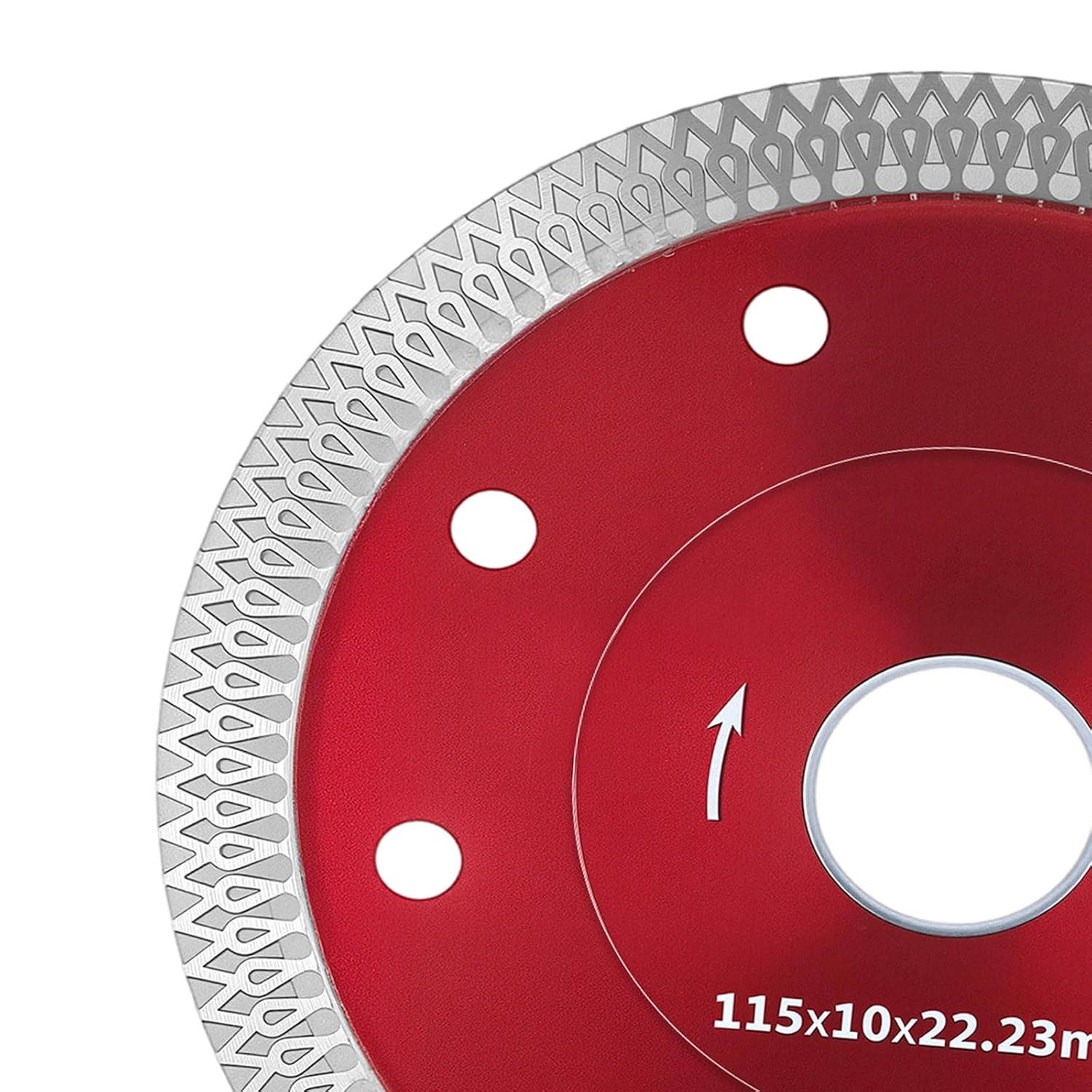 SINJEUN 12 PCS 4.5 Inch Diamond Saw Blades, Super Thin Tile Cutting Disc, Red Angle Grinder Discs for Porcelain, Concrete, Tiles, Stones, Marble, Diamond, Ceramics