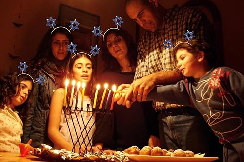 Miniatura 2 de GLBCC Diadema de Hanukkah para mujer, diadema de Janucá con estrella de David Dreidel, accesorios para el festival judío de Hanukkah