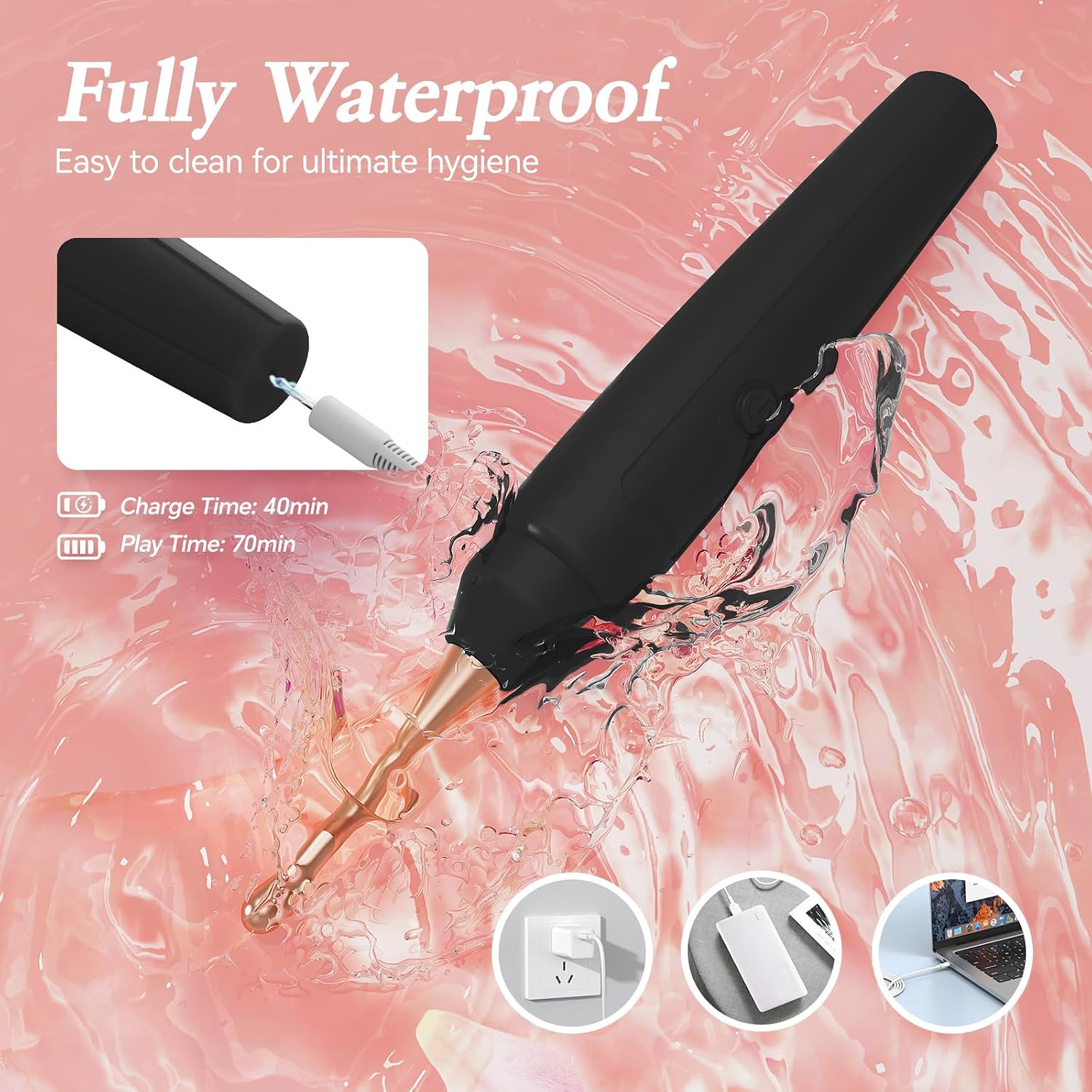 Adult Toys for Women Sex Toys G Spot Vibrator Wand - Upgraded 2 in 1 Adult Sex Toys & Games Nipple Clit Vibrators with 3 New Head & 10 Vibrations, Finger Mini Vibrator Couples Female Sex Toy Vibrater