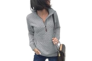Ladies' Fashion Quilted Pattern Sweatshirt: Comfort and Style Combined