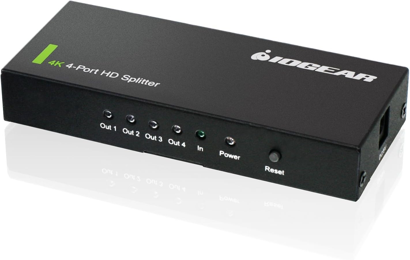 IOGEAR 4K Ultra HD 4-Port Splitter with HDMI, GHSP8424 , BLACK