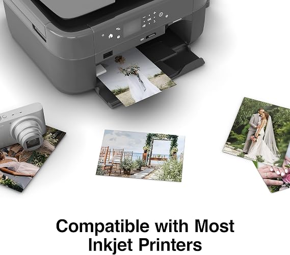 Staples Ultra Matte Photo Paper, 8.5x11 Inch, 230 g/m2, 100/Ctn | For vibrant photo and graphic printing in office or home inkjet printers.